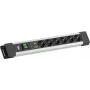 Maitinimo skirstytuvas Bachmann CONNECTUS su 6x CEE7/3 lizdais, 1x SPD viršįtampių apsauga, 1x jungikliu, 2,0 m kabeliu, CEE7/7 kištuku, pilkas