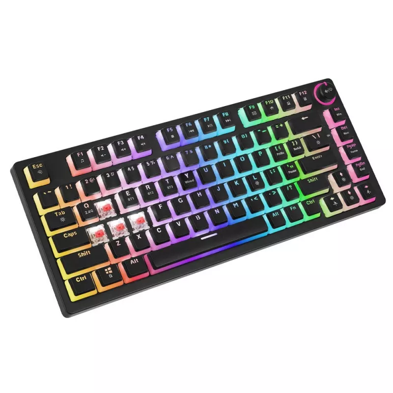 Žaidimų klaviatūra Savio SAVGK-PHENIX RED PUDDING Mechaninė RGB Belaidė