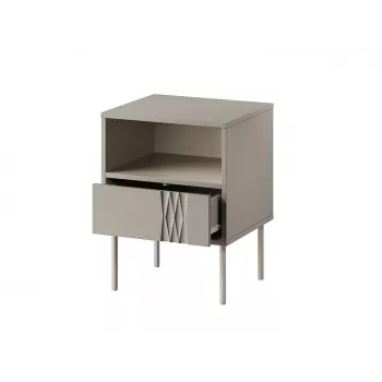 Naktinių stalelių rinkinys 2 vnt. cama meble TRESSE 44×40×53 cm, kašmyro matinis, 1 stalčius, 16 mm rėmas