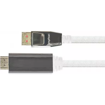 PYTHON PYT M0224 - DP 1.4 to HDMI 2.0 A kištukas nailoninis 4K@60Hz 5 m baltas - Skaitmeniniai / Duomenų - Skaitmeniniai / Ekrano / Vaizdo