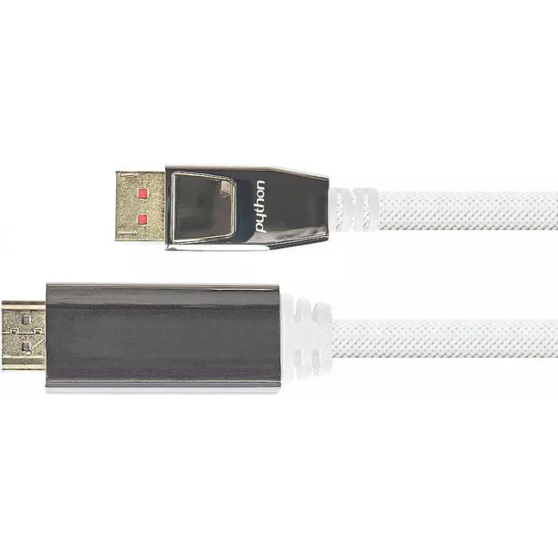 PYTHON PYT M0224 - DP 1.4 to HDMI 2.0 A kištukas nailoninis 4K@60Hz 5 m baltas - Skaitmeniniai / Duomenų - Skaitmeniniai / Ekrano / Vaizdo