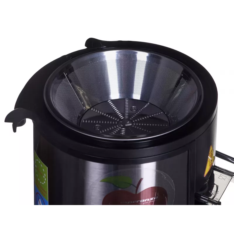 Sulčiaspaudė ESPERANZA EKJ002 - 500 W, 0,45 l sulčių talpykla, 1,5 l minkštimo dėžė, nerūdijantis plienas/juoda
