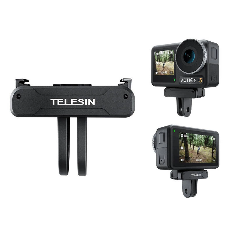 Magnetinis dviejų spaustukų adapteris Telesin OA-TPM-T04, skirtas DJI Action 4/3 kamerai
