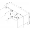 Komoda Cama Meble INSERTO 3D 143,5×40×80 cm — kašmyro apdaila su LED
