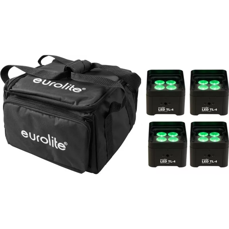 LED ferminė šviesa EUROLITE TL-4 4x su minkštu krepšiu, kompaktiškas scenos/klubo šviestuvas