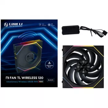 Lian Li UNI FAN TL 120mm ARGB korpuso ventiliatorius – juodas