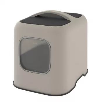 Uždengtas kačių tualetas Rotho BIALA smėlio spalvos 395×510×443 mm, plastikinis su kastuvėliu