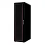 19 colių tinklo spinta ROLINE Pro 47U 600x1000 mm PxG laisvai pastatomas stovas, stiklinės durys, juoda, IP20, 600 kg