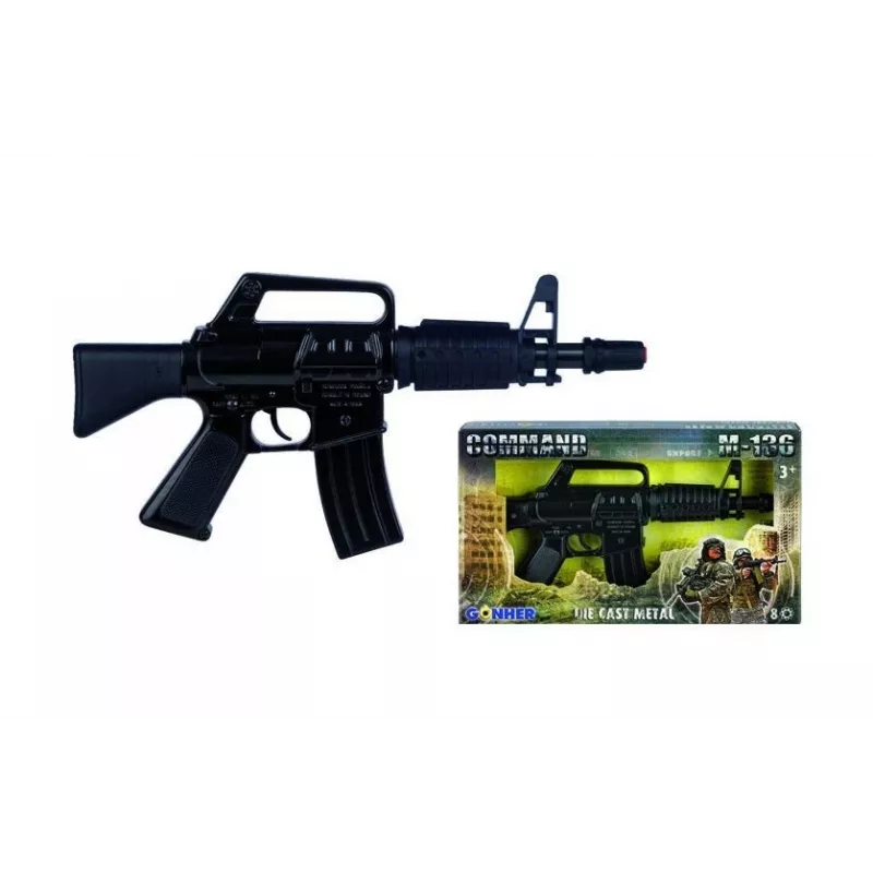 Žaislinis kulkosvaidis Pulio modelis 155136/6 metalinė konstrukcija GONHER 136/6