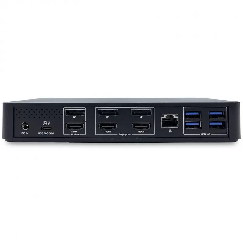 TERRA 1480375 nešiojamojo kompiuterio dokas / prievado atkartotuvas Laidinis USB 3.2 Gen 1 (3.1 Gen 1) Type-C Juodas