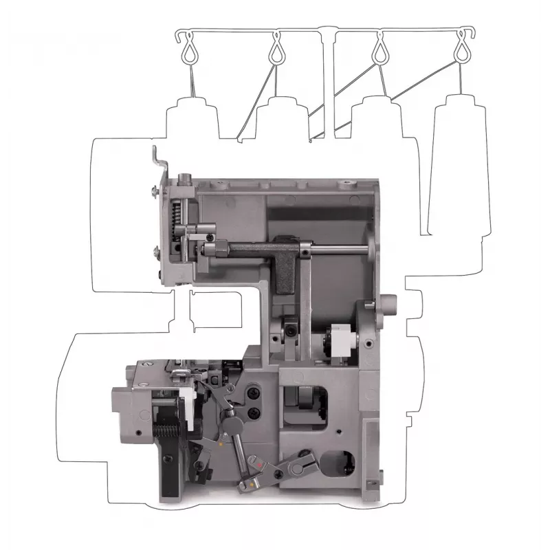 Overlokas SINGER 14HD854 Heavy Duty elektrinis 120 W pilkas