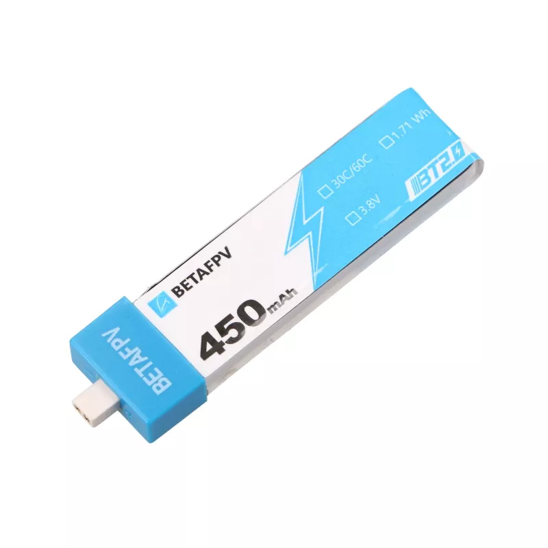 1S BetaFPV BT2.0 Drono baterijų rinkinys 450mAh 4 vnt., 3,8V