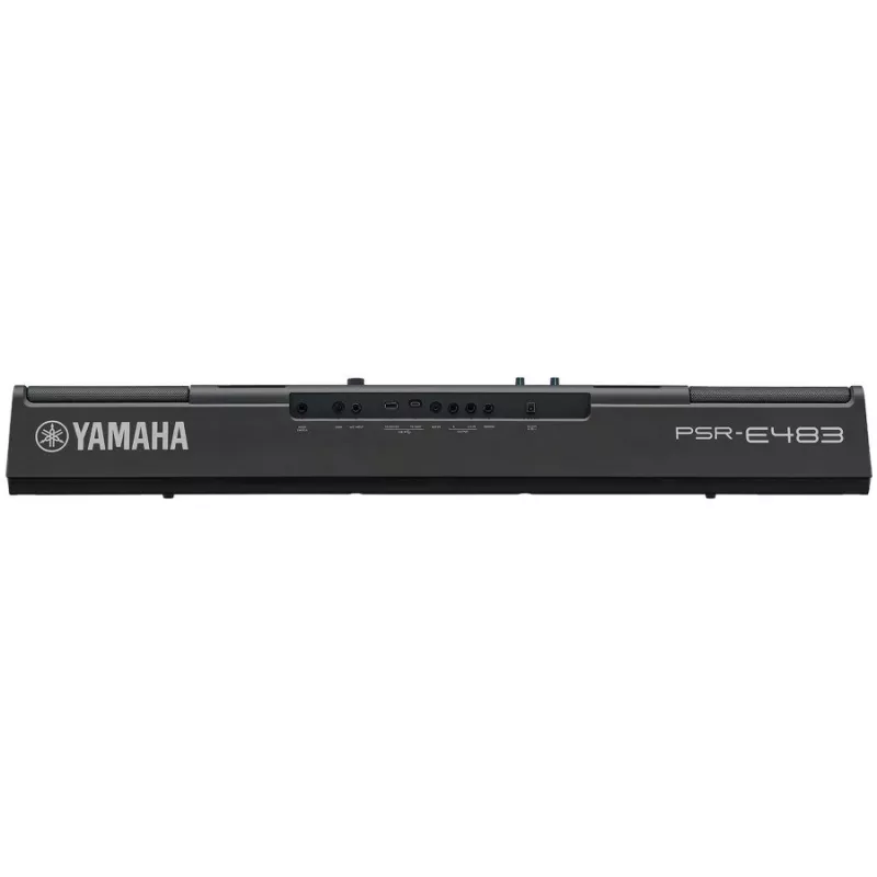 Klaviatūra YAMAHA PSR-E483 — 61 klavišo nešiojama aranžerio klaviatūra su lietimo jautrumu ir USB-MIDI