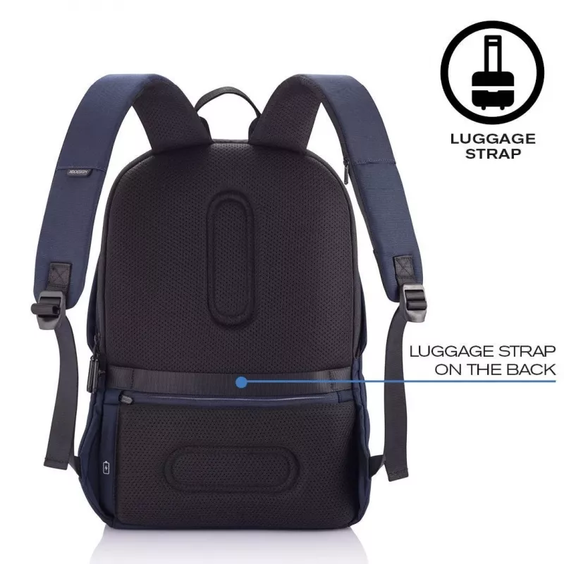 Laisvalaikio kuprinė XDDESIGN Bobby Soft su 15,6 colio nešiojamojo kompiuterio skyriumi, 16 l, tamsiai mėlyna, PET