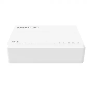 Nevaldomas komutatorius TOTOLINK S505-V5 5 prievadų Fast Ethernet 10/100, baltas
