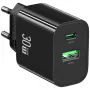 usams Įkroviklis USA001631 30W su 1x USB-C ir 1x USB-A greitas įkrovimas