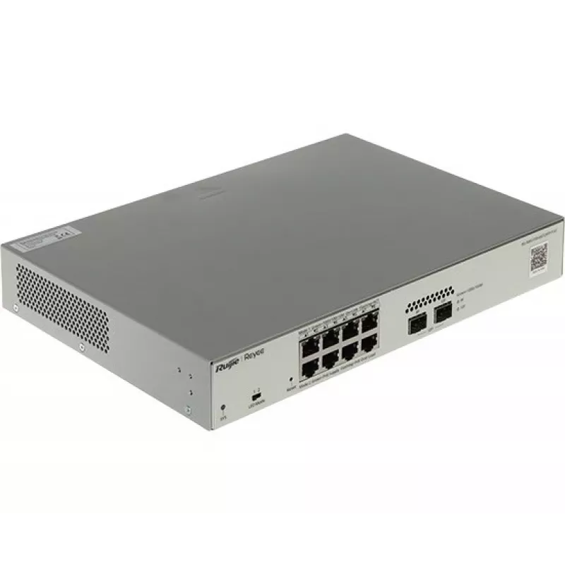 Ruijie Networks RG-NBS3100-8GT2SFP-P-V2 tinklo komutatorius valdomas L2 Gigabit Ethernet (10/100/1000) Power over Ethernet (PoE) Metalinis
