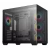 PC korpusas DeepCool CG530 4F Midi Tower Juoda — grūdintas stiklas, ATX/ITX/Micro ATX, 3x120mm ventiliatoriai, USB-C