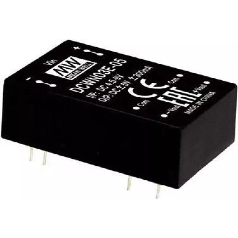 Nuolatinės srovės maitinimo adapteris MEAN WELL DCWN03E-05 3 W 5 V 0,3 A RoHS