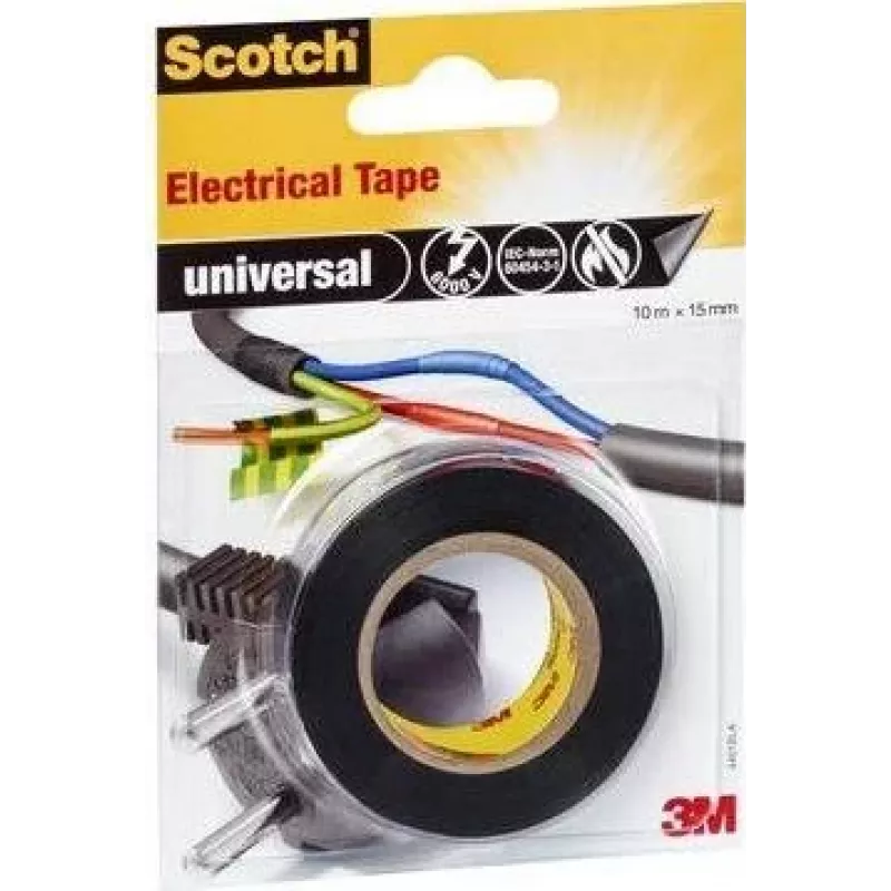 Scotch izoliacinė juosta universali/4401BLA 1,5 cm x 10 m juoda (4401BLA)