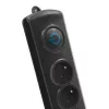 Įtampos ribotuvas Qoltec 50112 juodas 6 kintamosios srovės lizdai 230V 3m