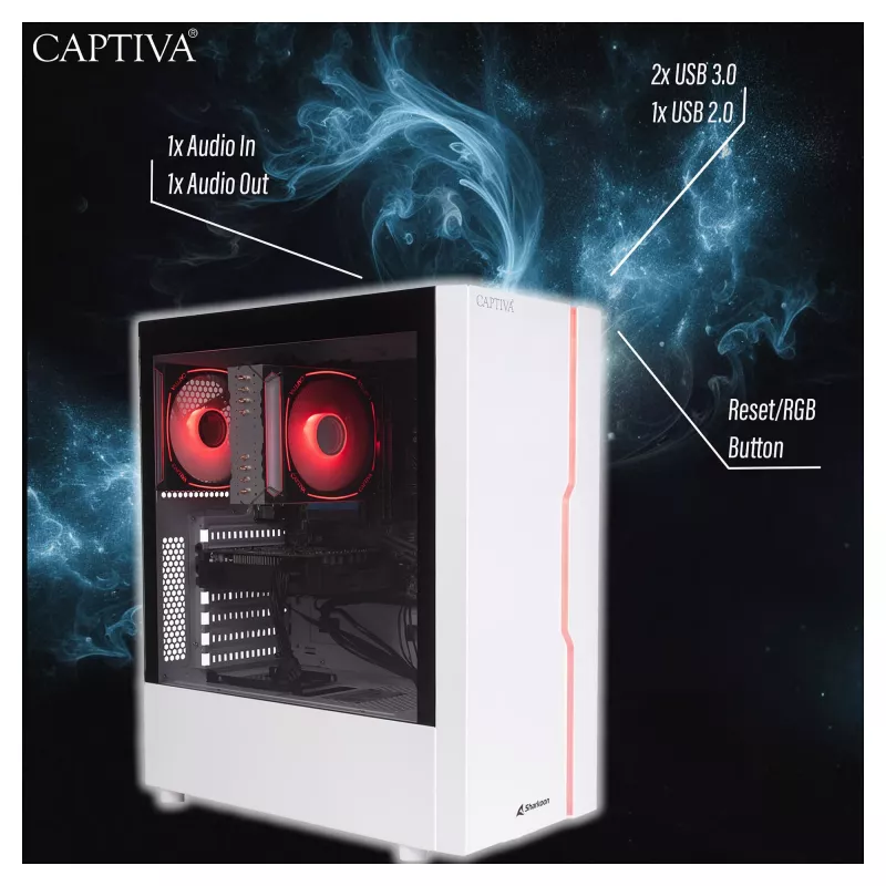 Kompiuteris Captiva CAPTIVA PC Advanced Gaming R94-169 Ryzen 7 5700X 32 GB SSD 1 TB RTX5060 Ti 8 GB Windows 11 Home 64 bitų