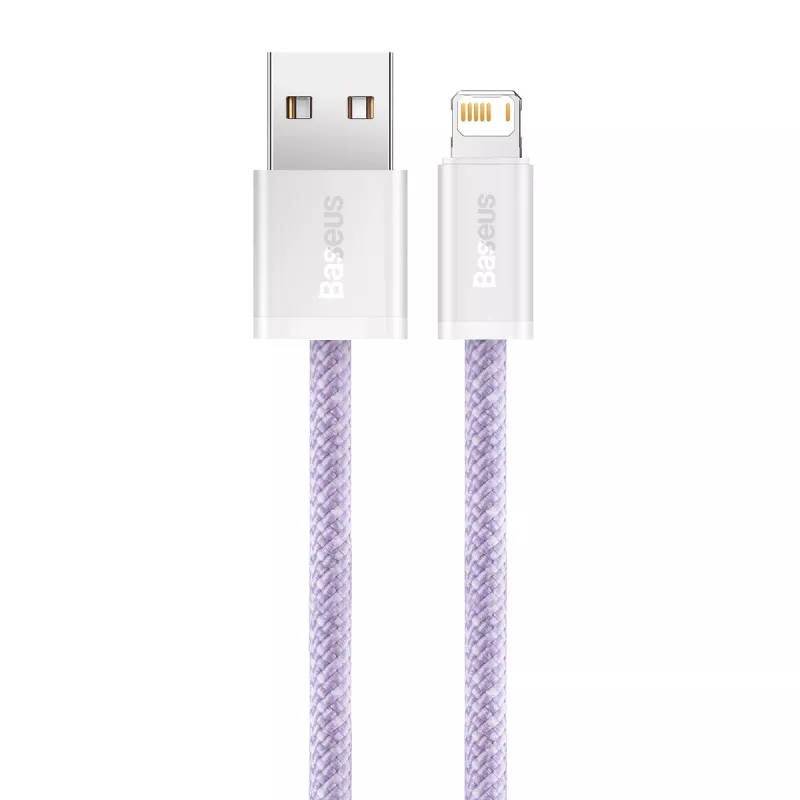 Baseus Dynamic laidas USB į Lightning, 2,4A, 2m (violetinis)