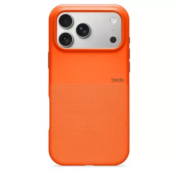 Apple Beats iPhone 17 Pro Max tvirtas dėklas MagSafe kameros valdymas oranžinis