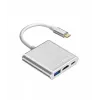 USB C adapterių stotelė TB AKTBXVAU3HMPDAV — 3 viename: HDMI + USB-A + USB-C PD, sidabrinė