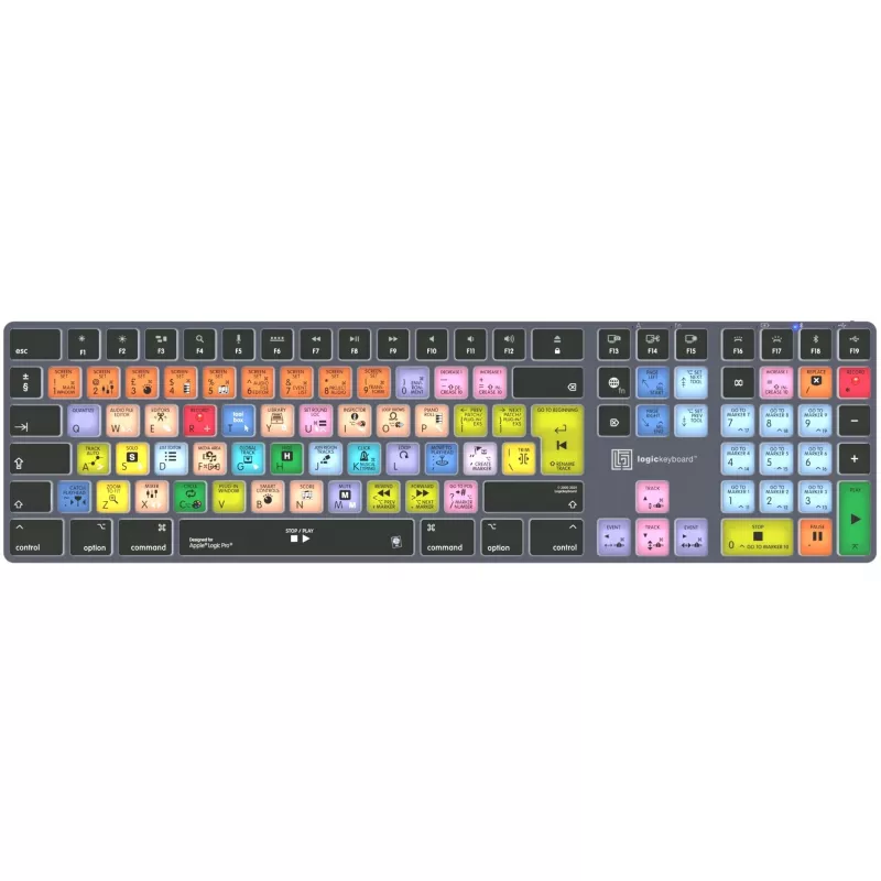 Logickeyboard LKB-LOGXP2-TM-UK klaviatūra, skirta biurui, QWERTY, anglų k., viso dydžio