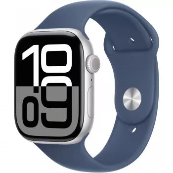 Apple Apple Watch Series 10 GPS 46mm sidabrinis aliuminio korpusas su džinsine juostele