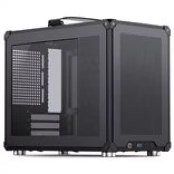 Jonsbo C6 MAX kompiuterio korpusas, mini korpusas, Micro-ATX, grūdintas stiklas - juoda