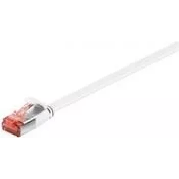 Wentronic Goobay CAT 6 plokščias komutacinis kabelis, U/FTP, baltas, 15 m - varinis (94922)