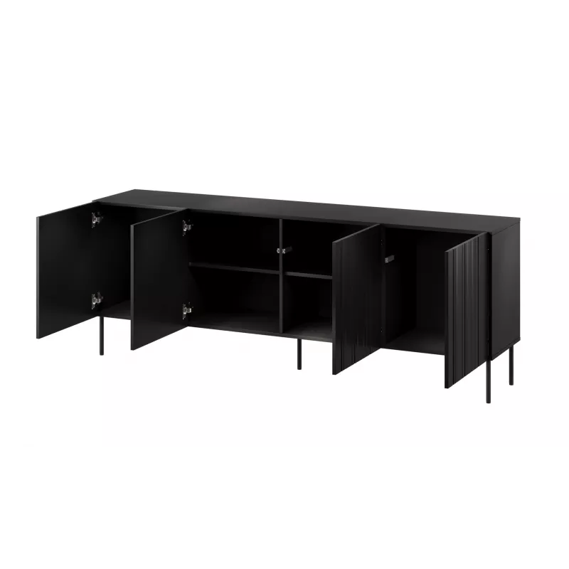 Cama komoda ISLA 200x40x75 matinis juodas