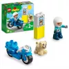 Toy motorcycle playset LEGO Duplo Police 10967 with movable wheels and police figure