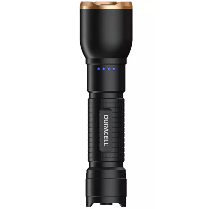 Žibintuvėlis Duracell DF2500R — juodas, rankinis įkraunamas žibintuvėlis