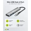 Goobay plonas 4-Port USB-Hub USB-C į/USB-A 5 Gbit/s - -Plug USB 3.2> (76563)