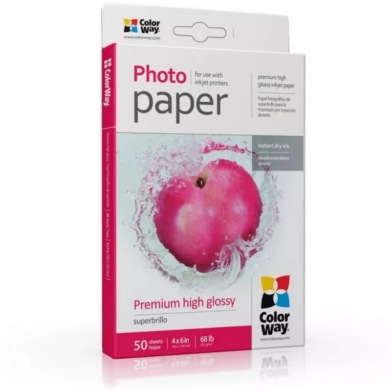 Fotopopierius ColorWay PSG2550504R blizgus 255 g/m² 10x15 cm 50 lapų
