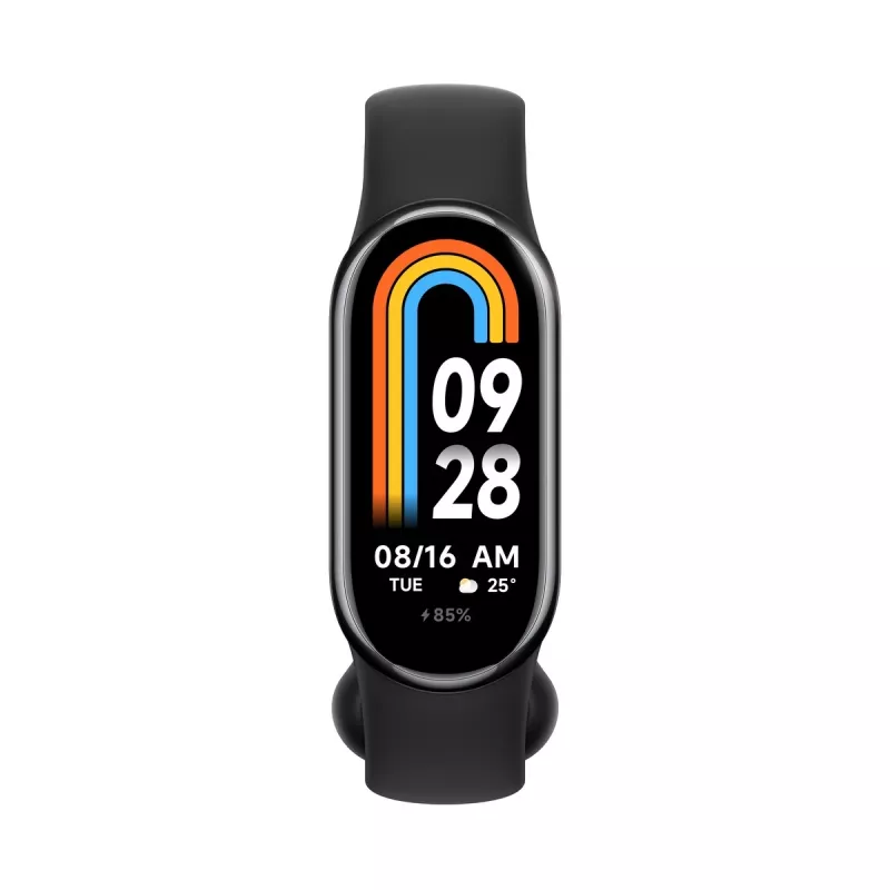 Xiaomi Smart Band 8 juoda, kūno rengybos stebėjimo įtaisas, Bluetooth 5.1, 190mAh, 1,62, 5 ATM, akselerometras, PPG jutiklis, giroskopas
