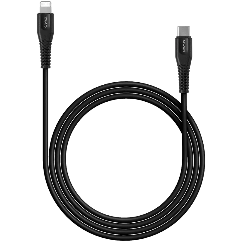 CANYON laidas MFI-4 Type-C į Lightning 1,2m Juodas