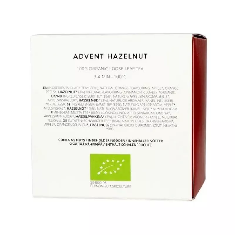 Palaida juodoji arbata Advent Hazelnut 100g - Teministeriet