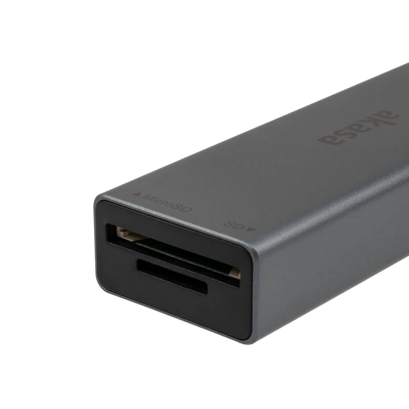 Kortelių skaitytuvas Akasa AK-CR-09BK USB 2.0 Type-C pilkas