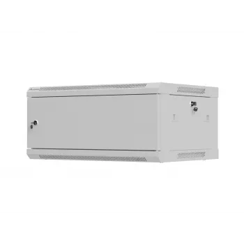 Ant sienos montuojama 19 colių montavimo spinta LANBERG WF01-6404-00S 4U 600×450 mm, pilka