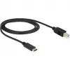 USB laidas DeLOCK 83601 USB 2.0 1m USB C USB B Juodas