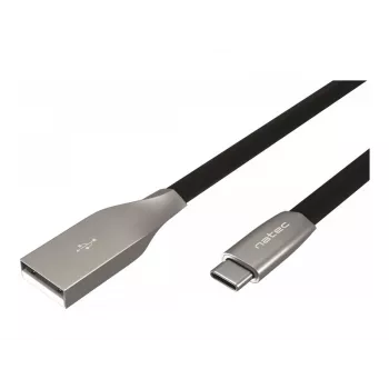 NATEC kabelis USB-C/A 2.0 1m prati 1m juodas metalas