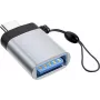 Microconnect USB3.0ACFB-KEY jungčių adapteris USB C USB A, juodas, sidabrinis