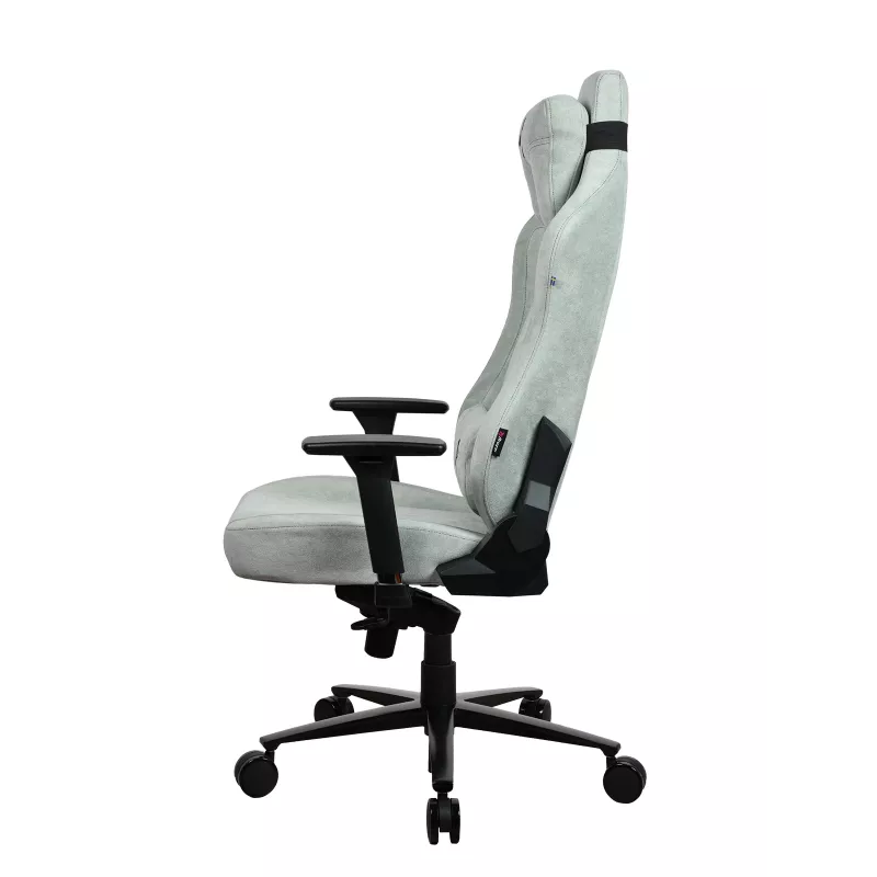 Žaidimų kėdė Arozzi Vernazza SoftFabric Pearl Green — ergonomiška žaidimų kėdė, minkštas audinys