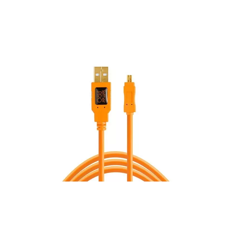 Tether Tools CU8015-ORG - 4,6 m - USB A - Mini-USB B - USB 2.0 - oranžinis