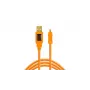 Tether Tools CU8015-ORG - 4,6 m - USB A - Mini-USB B - USB 2.0 - oranžinis
