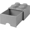 Room Copenhagen LEGO Storage Brick Drawer 4 – tamsiai pilkas, sukraunamas plastikinis stalčius žaislams ir smulkiems daiktams